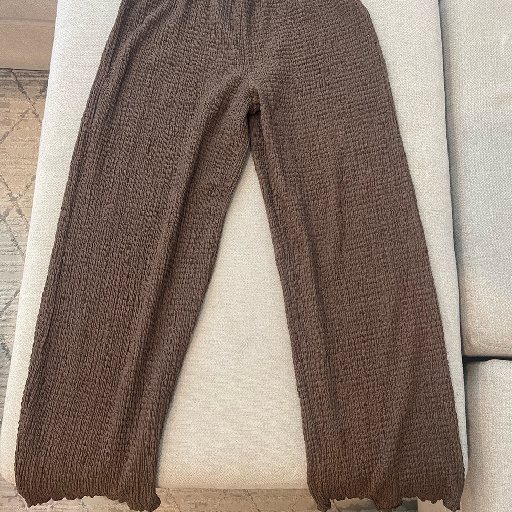 H&M Chocolate Crinkle Pants